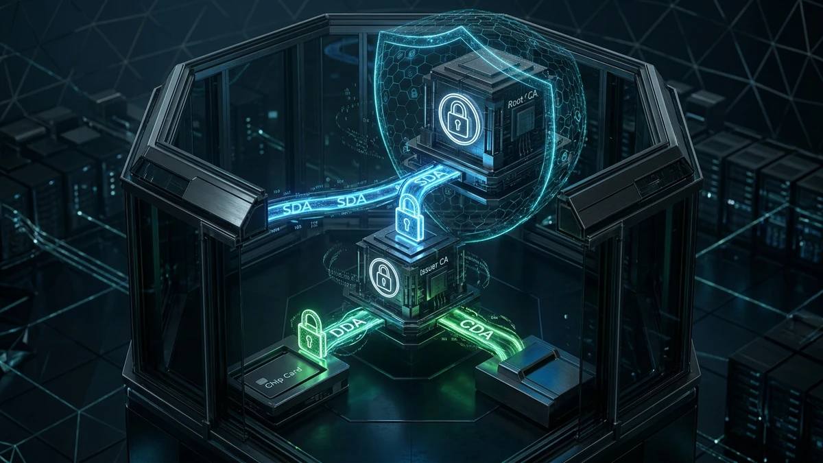 SDA, DDA, CDA: Como um Terminal Confia num Cartão Offline